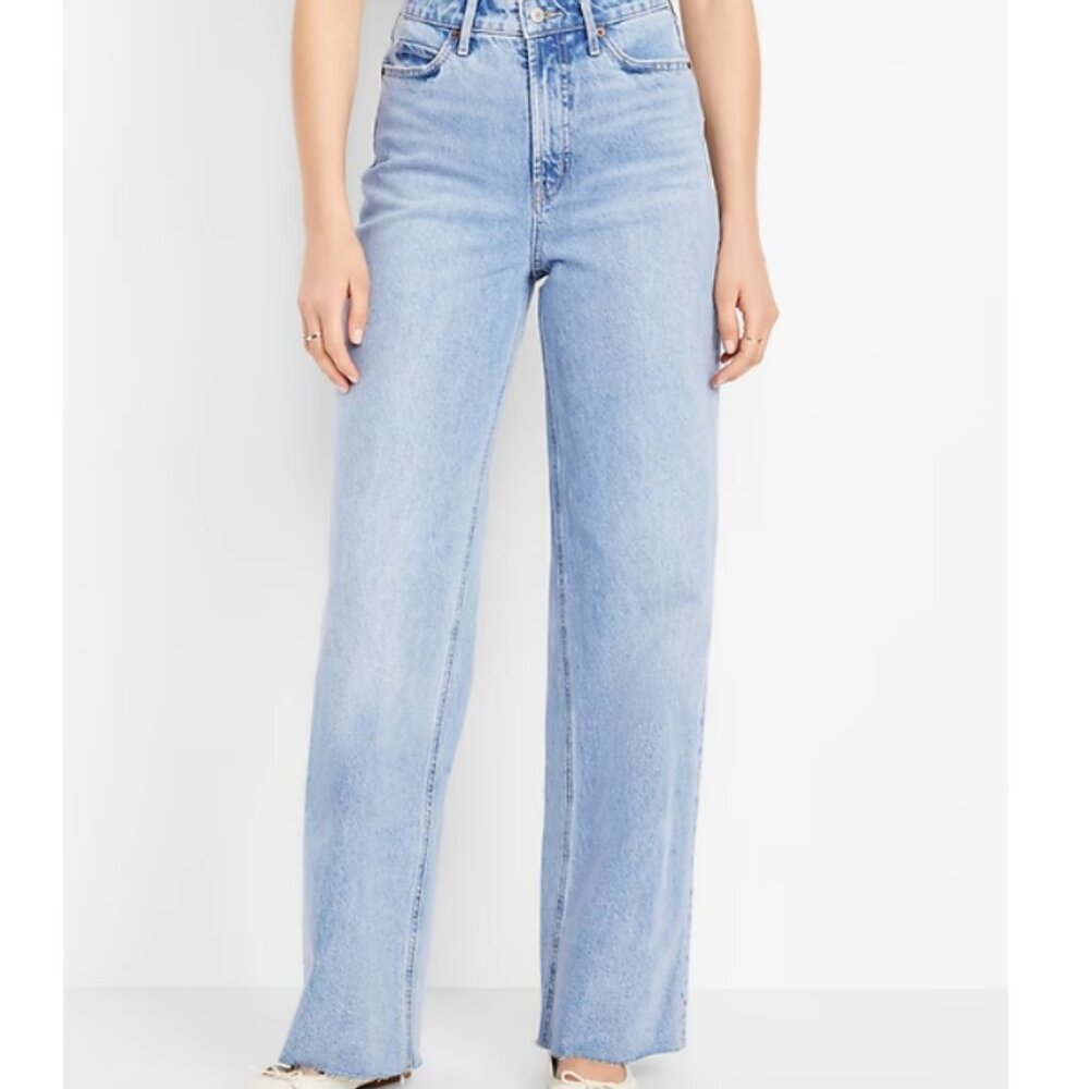 Old Navy Extra High Rise Wide-Leg Jeans Size 2
